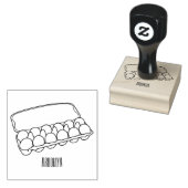 卵カートン漫画イラストレーション ラバースタンプ (押印)