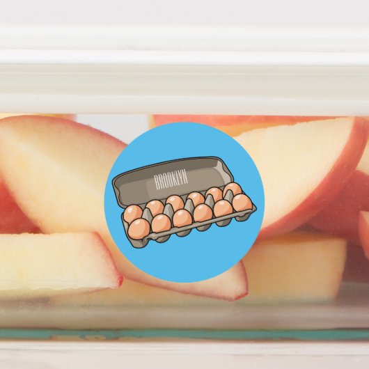 卵カートン漫画イラストレーション ラベル (貼付)