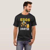 卵キャベおもしろいーターイースターバニー掘削機イースターB Tシャツ (正面フル)