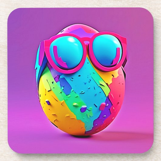 卵クールカラフル コースター (正面)