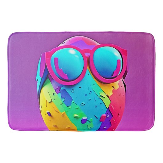 卵クールカラフル バスマット (正面)