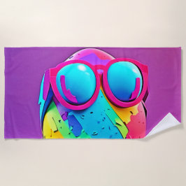 卵クールカラフル ビーチタオル
