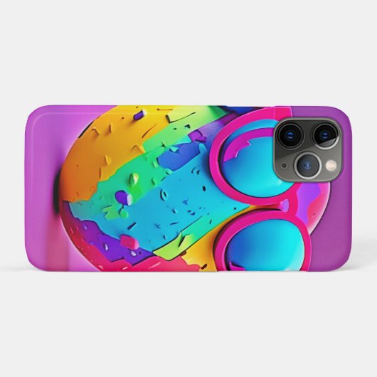 卵クールカラフル Case-Mate iPhoneケース (裏面(横))