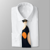 卵サークルオレンジ色の抽象芸術パターン ネクタイ (タイ)