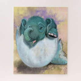 卵ジグソーの象の孵化パズル ジグソーパズル