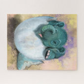 卵ジグソーの象の孵化パズル ジグソーパズル (横)