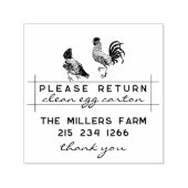 卵スタイリッシュモダン箱リターンファーム情報 セルフインキングスタンプ (デザイン)