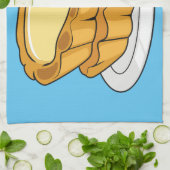 卵タルト漫画イラストレーション キッチンタオル (折り畳み)