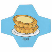 卵タルト漫画イラストレーション サッカーボール (フラット)