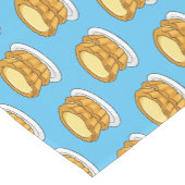 卵タルト漫画イラストレーション ショートテーブルランナー (コーナー)