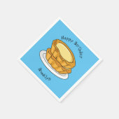 卵タルト漫画イラストレーション スタンダードカクテルナプキン (角)