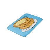 卵タルト漫画イラストレーション バスマット (アングル)