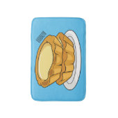 卵タルト漫画イラストレーション バスマット (正面縦)