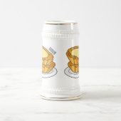 卵タルト漫画イラストレーション ビールジョッキ (中央)