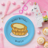 卵タルト漫画イラストレーション ペーパープレート (パーティー)