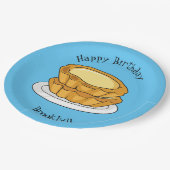 卵タルト漫画イラストレーション ペーパープレート (アングル)