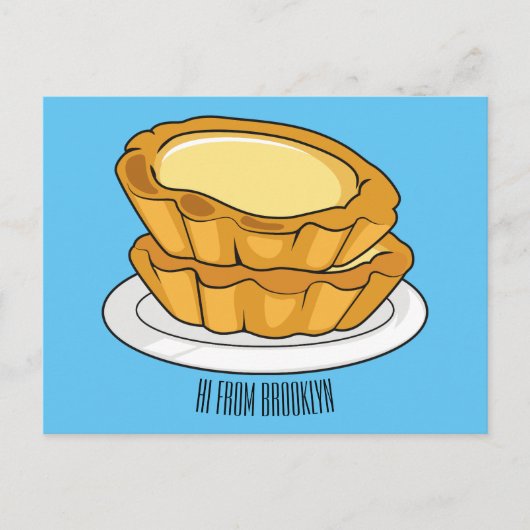 卵タルト漫画イラストレーション ポストカード (正面)