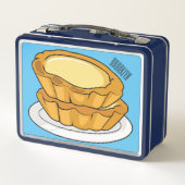 卵タルト漫画イラストレーション メタルランチボックス (裏面)
