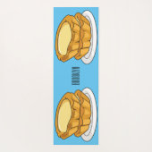 卵タルト漫画イラストレーション ヨガマット (裏面)