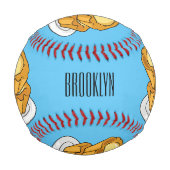 卵タルト漫画イラストレーション 野球ボール (正面)