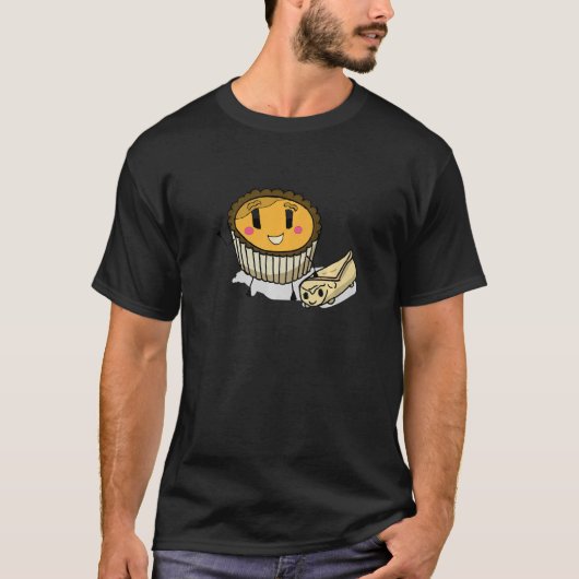 卵タルト薄暗い合計と卵転が犬プレミアム Tシャツ (正面)