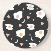 卵ディナームーン紙吹雪模様 コースター (正面)