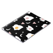 卵ディナームーン紙吹雪模様 ノートブック (左側)