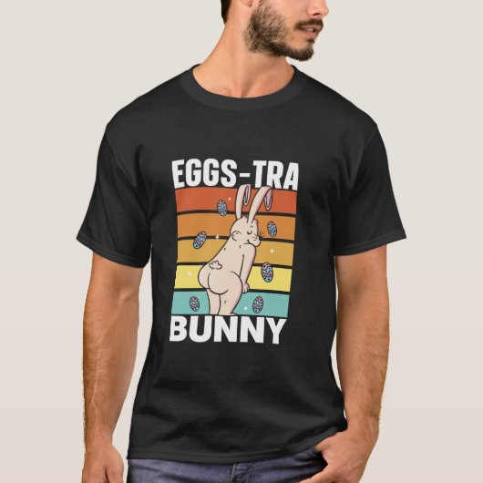 卵トラバニーエッグ幸せことわざイースターロングベッド Tシャツ (正面)