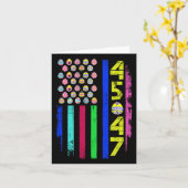 卵トランプ付きおもしろい米国国旗45 47イースターデー2 カード (黄色い花)