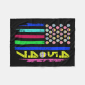 卵トランプ付きおもしろい米国国旗45 47イースターデー2 フリースブランケット (正面(横))