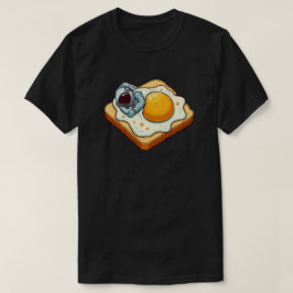 卵トーストで寝る宇宙飛行士 グラフィックアート Tシャツ