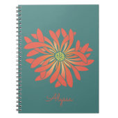 卵パーソナライズされたを残さない珊瑚花 ノートブック (正面)