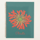 卵パーソナライズされたを残さない珊瑚花 プランナー手帳 (正面)