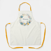卵パーソナライズされたエレガントフローライースター料理 エプロン (正面)