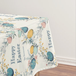 卵パーソナライズされたエレガントフローラ復活祭 テーブルクロス
