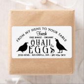 卵パーソナライズされたカートンロゴウズラ卵とハート ラベル (インサイチュ)