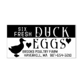 卵パーソナライズされたカートン生鴨エッグ&ハート ラバースタンプ (インプリント)