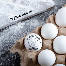 卵パーソナライズされた型スタンプのカ素朴ゴ ラバースタンプ