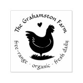 卵パーソナライズされた素朴カートンスタンプヘンスケッチ セルフインキングスタンプ (デザイン)