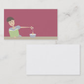 卵ビジネスを壊しているレトロのベーキングの料理の女性 名刺 (正面/裏面)