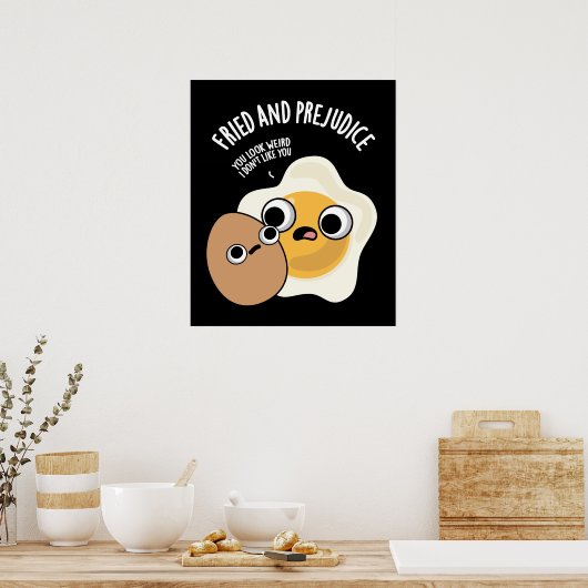 卵プンダークBGおもしろいのフライと偏見 ポスター (キッチン)