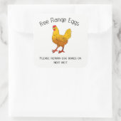 卵ボックスラベルなし範囲農家市場 スクエアシール (バッグ)