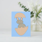 卵ポストカードからのバニー風変わりハッチング ポストカード (スタンド正面)