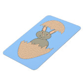 卵マグネットからのバニー風変わりハッチング マグネット (左側)