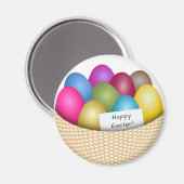 卵マグネット付きカラフルイースターバスケット マグネット (正面/裏面)