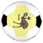 卵マンガイラストレーション付きEMU サッカーボール (回転)