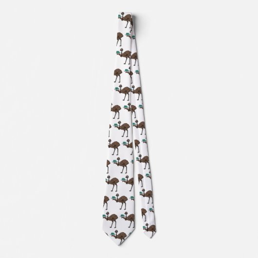 卵マンガイラストレーション付きEMU ネクタイ (正面)