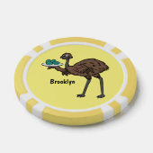 卵マンガイラストレーション付きEMU ポーカーチップ (シングル)