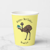 卵マンガイラストレーション付きEMU 紙コップ (正面)