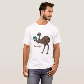 卵マンガイラストレーション付きEMU Tシャツ (正面フル)